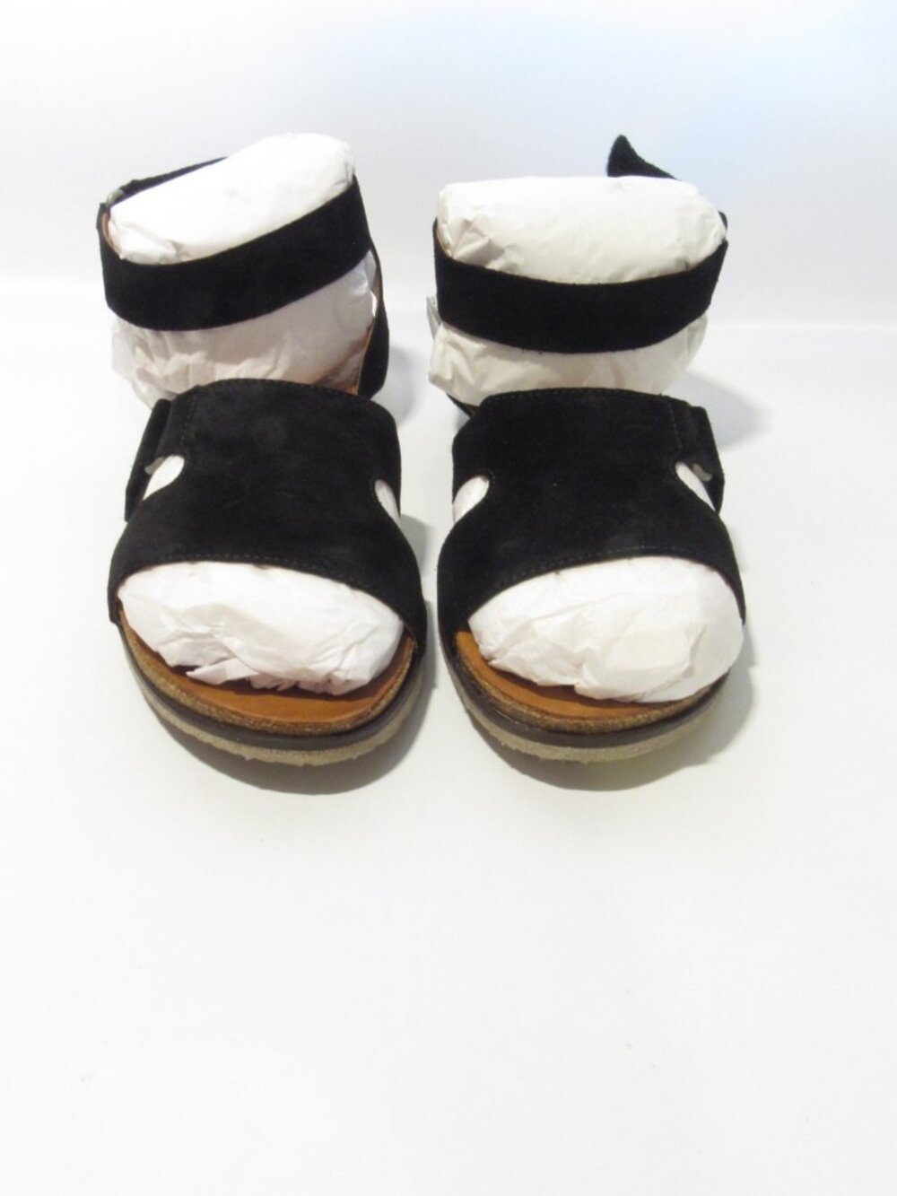 Miz Moos Suede Ankle-Strap Sandals Camilla Black EU 36 US 5.5-6 NIB